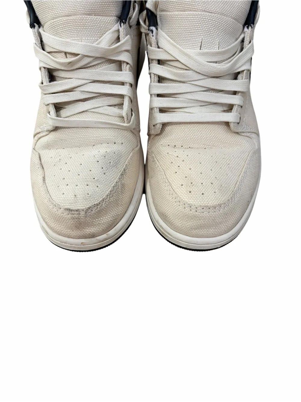 Nike Air Jordan 1 Low Premium Pale Ivory Baroque Brown Sneakers Mens 12 Canvas